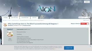 
                            10. Why gameforge aion is the most successful among all regions ...