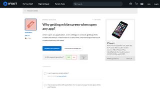 
                            9. Why getting white screen when open any app? - iPhone 6 - iFixit