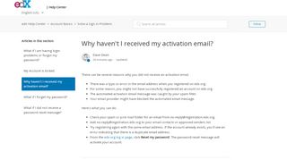 
                            13. Why haven't I received my activation email? – edX Help Center