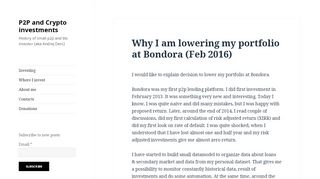 
                            9. Why I am lowering my portfolio at Bondora | P2P and Crypto investments