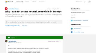 
                            2. Why I can not access hotmail.com while in Turkey? - Microsoft ...