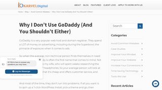 
                            12. Why I Don't Use GoDaddy (And You Shouldn't Either) - Karvel Digital