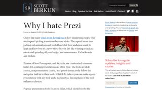 
                            7. Why I hate Prezi | Scott Berkun