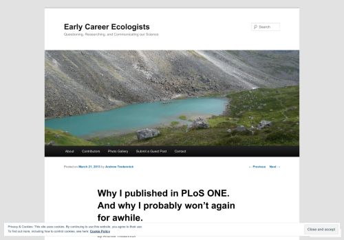
                            9. Why I published in PLoS ONE. And why I probably won't again for ...