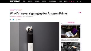 
                            5. Why I'm never signing up for Amazon Prime - The Verge