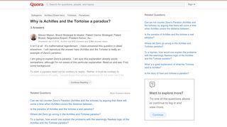 
                            12. Why is Achilles and the Tortoise a paradox? - Quora