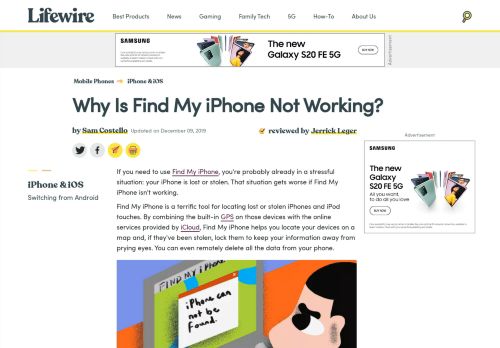 
                            9. Why Is Find My iPhone Not Working? - Lifewire