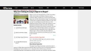 
                            2. Why Is It Taking So Long to Sign in to Skype? | Chron.com
