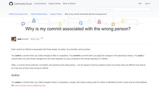 
                            10. Why is my commit associated with the wrong person? - GitHub ...