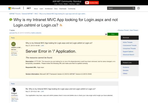 
                            5. Why is my Intranet MVC App looking for Login.aspx and not ...