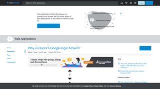 
                            9. Why is Quora's Google login broken? - Web Applications Stack ...