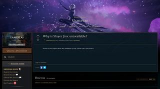 
                            13. Why is Slayer Jinx unavailable? - Boards - League of Legends