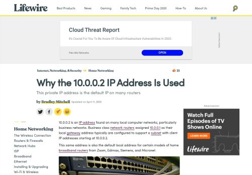 
                            7. Why Is the 10.0.0.2 IP Address Used? - Lifewire
