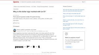 
                            2. Why is the dollar sign marked with an S? - Quora