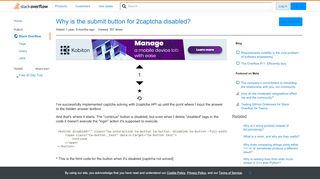 
                            13. Why is the submit button for 2captcha disabled? - Stack Overflow