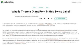 
                            13. Why is There a Giant Fork in this Swiss Lake? - Culture Trip
