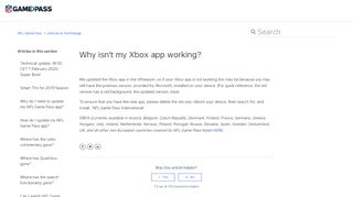 
                            10. Why isn't my Xbox app working? – NFL Game Pass