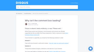 
                            3. Why isn't the comment box loading? | Disqus