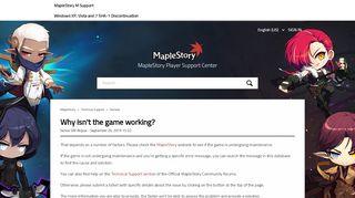 
                            8. Why isn't the game working? – MapleStory