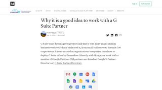 
                            9. Why it is a good idea to work with a G Suite Partner - Medium