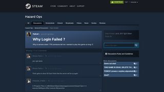 
                            2. Why Login Failed ? :: Hazard Ops General Discussions