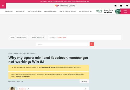 
                            11. Why my opera mini and facebook messenger not working: Win 8.1 ...