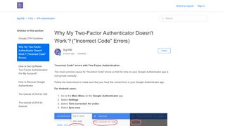 
                            6. Why my Two-Factor Authenticator doesn't work ... - BigONE