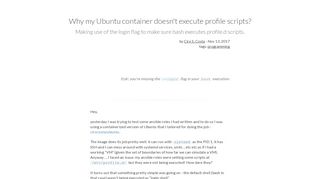 
                            6. Why my Ubuntu container doesn't execute profile scripts? | OpsTips