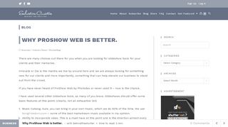 
                            7. Why ProShow Web is better. - Behind the Shutter