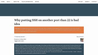
                            8. Why putting SSH on another port than 22 is bad idea - Joshua Thijssen