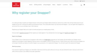 
                            12. Why register your Snapper? | Snapper