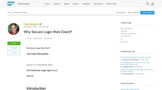 
                            13. Why Secure Login Web Client? | SAP Blogs