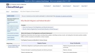 
                            5. Why Should I Register and Submit Results? - ClinicalTrials.gov