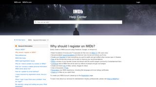
                            2. Why should I register on IMDb? - IMDb | Help