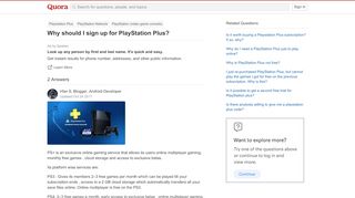 
                            4. Why should I sign up for PlayStation Plus? - Quora