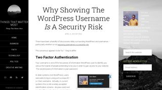 
                            11. Why Showing Usernames In WordPress Is A Security Risk