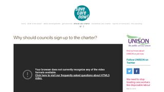 
                            12. Why sign up to the charter? — save care now!
