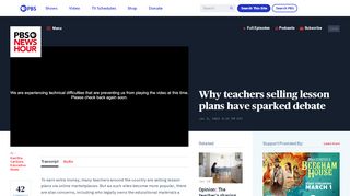 
                            12. Why teachers selling lesson plans have sparked debate | PBS ...