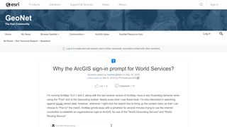 
                            8. Why the ArcGIS sign-in prompt for World Services? | GeoNet