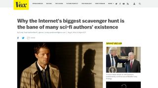 
                            3. Why the Internet's biggest scavenger hunt is the bane of many sci-fi ...