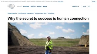 
                            13. Why the secret to success is human connection | World Economic Forum