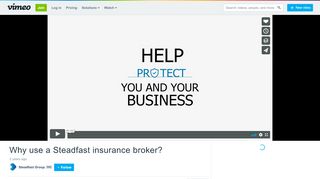 
                            13. Why use a Steadfast insurance broker? on Vimeo