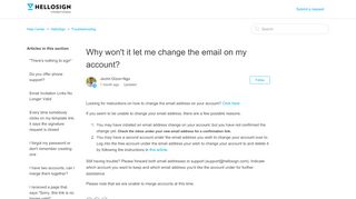 
                            13. Why won't it let me change the email on my account? – Help Center