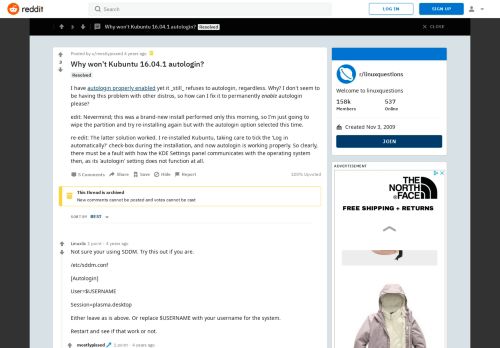 
                            12. Why won't Kubuntu 16.04.1 autologin? : linuxquestions - Reddit