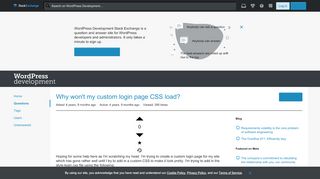 
                            13. Why won't my custom login page CSS load? - WordPress Development ...