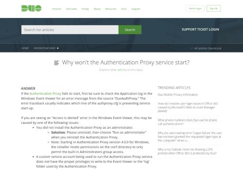 
                            13. Why won't the Authentication Proxy service start? - Duo Knowledge Base