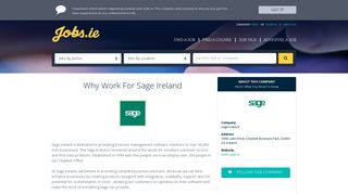 
                            10. Why Work For Sage Ireland - Jobs.ie
