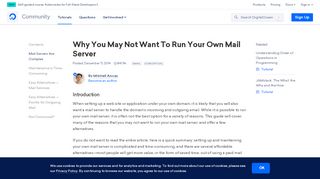 
                            6. Why You May Not Want To Run Your Own Mail Server | DigitalOcean