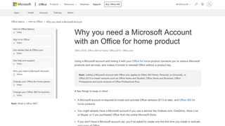 
                            6. Why you need a Microsoft Account with an Office for home product ...