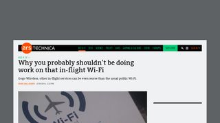 
                            7. Why you probably shouldn't be doing work on that in-flight Wi-Fi | Ars ...